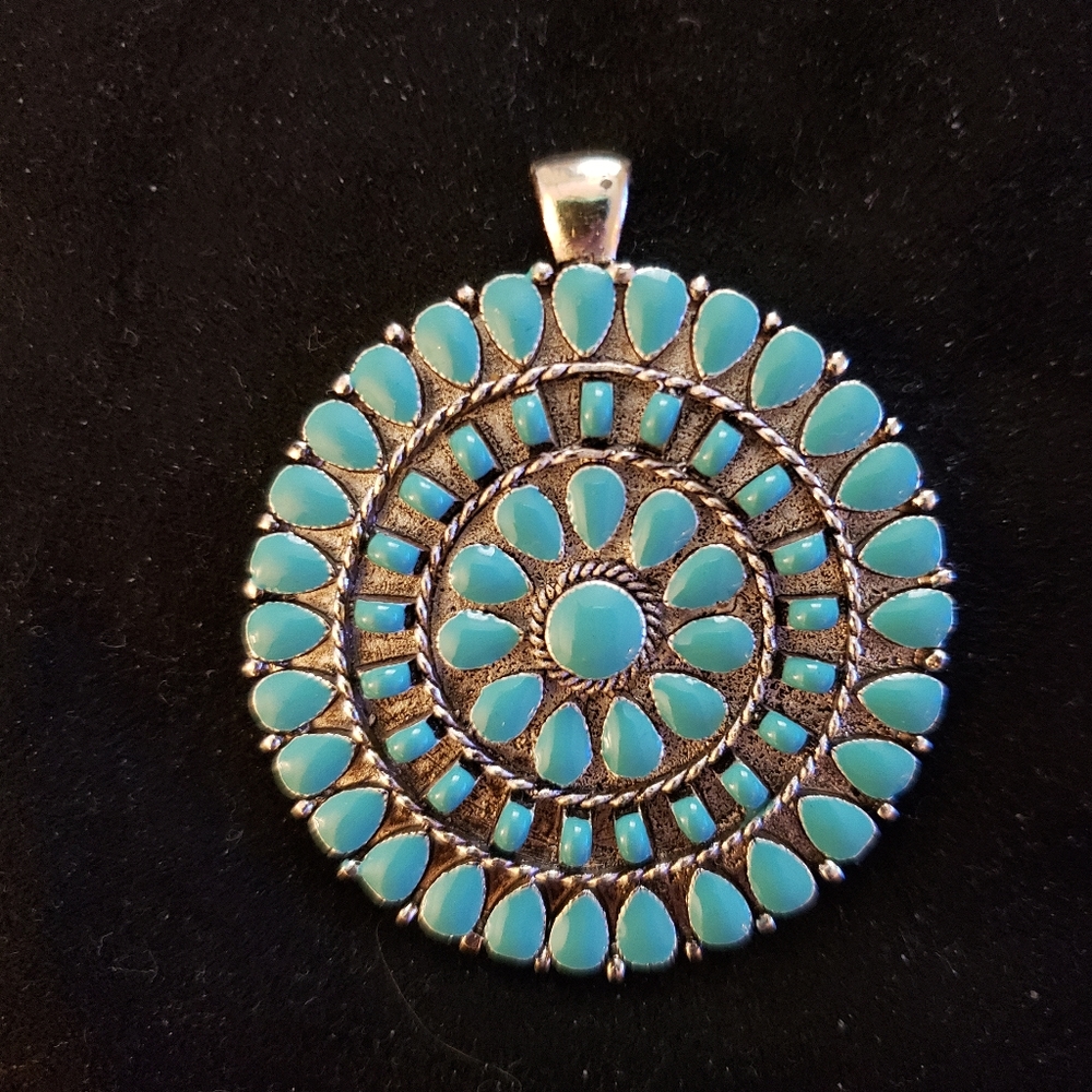 Faux Turquoise pendant